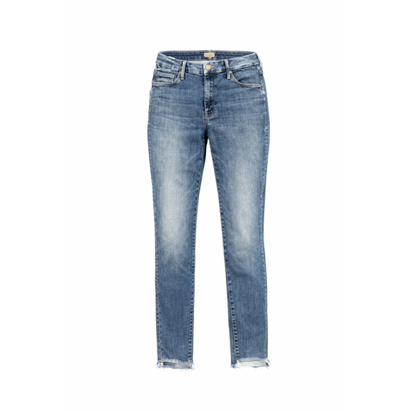 MOTHER Denim - MOTHER Women’s The Looker Ankle Can’t Leave It Alone Wash Cropped Raw Hem 30